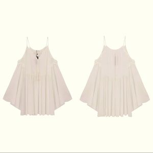 Women's Cotton Long Sleeve V Neck Cold Shoulder Casual Ruffles Short Dress